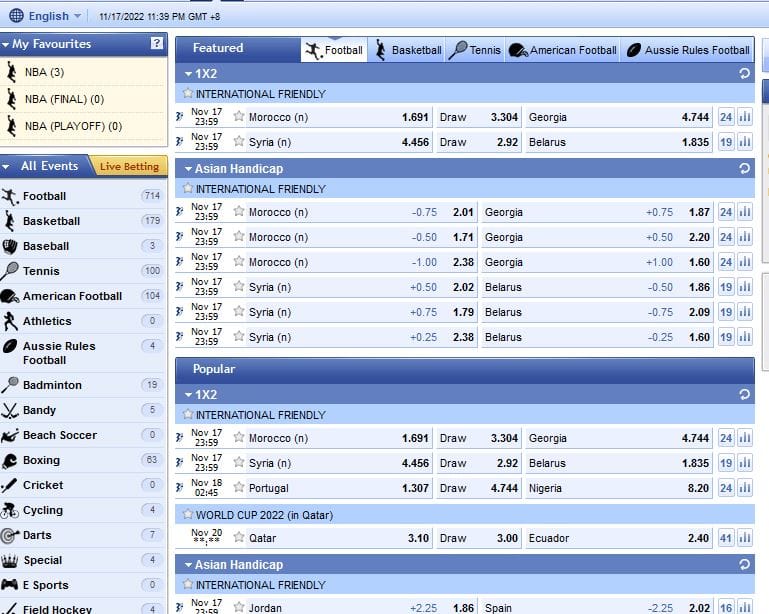Top 8 of the best Asian bookmakers